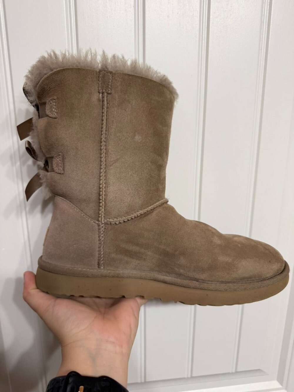 UGG Bailey Bow II Chestnut Sheepskin Boots Women's Size 9 w/ Original Box - Picture 7 of 15